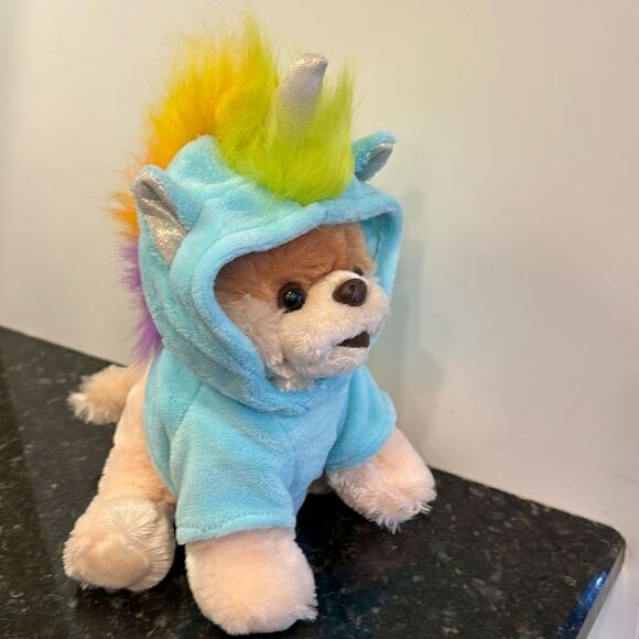 Gund Boo the Worlds Cutest Dog Pomeranian Bear  Sweater Plush Rainbow Unicorn - Picture 1 of 10